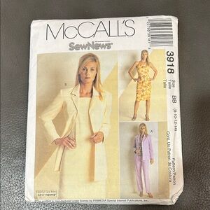 McCall's Sewing Pattern 3918